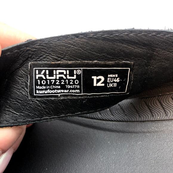 Kuru Mens KALA Flip Flop Sandals Size 12 Jet Black Leather NIB - Picture 9 of 9